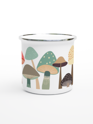 Enamel Mug 12oz Silver Rimmed  | The Perfect Outdoor Companion